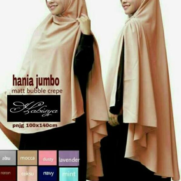 Kerudung khimar syari jumbo hania original - Putih