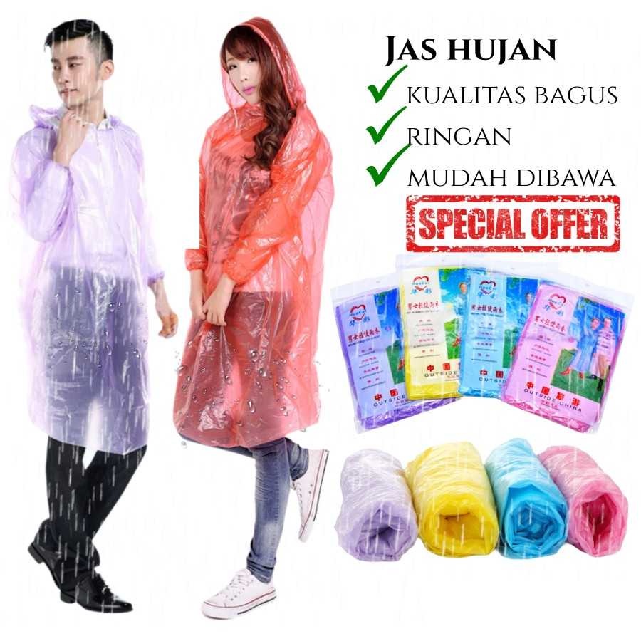 Jas Hujab Ponco Plastik Murah Portable