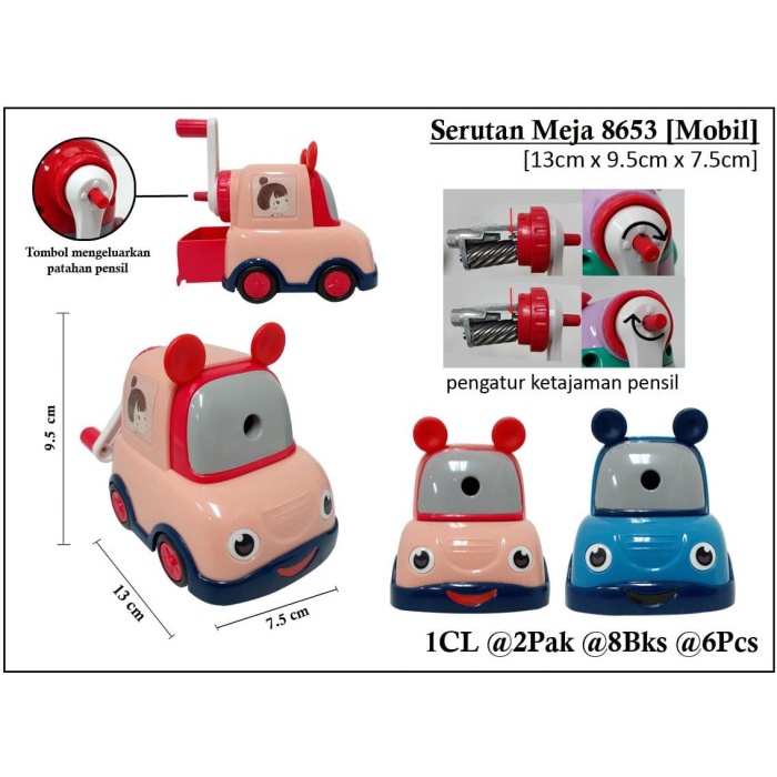 

Rautan putar meja pensil bentuk mobil mickey satuan RATU.SHOP25