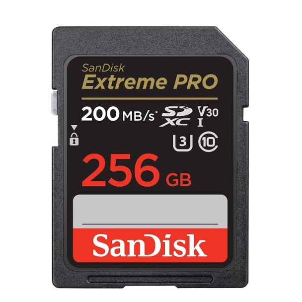 SanDisk Extreme Pro SDXC / SD Card 256Gb 200MBps