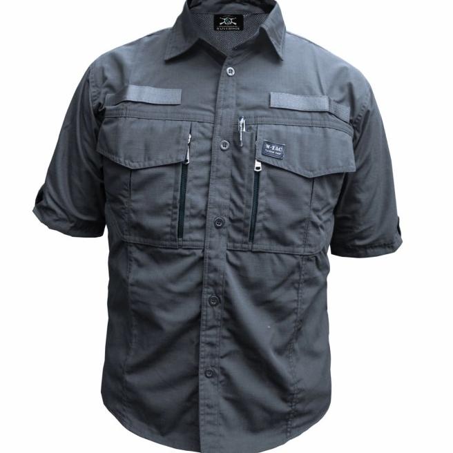 KEMEJA TACTICAL W-TAC PENDEK TERBARU - Putih, M
