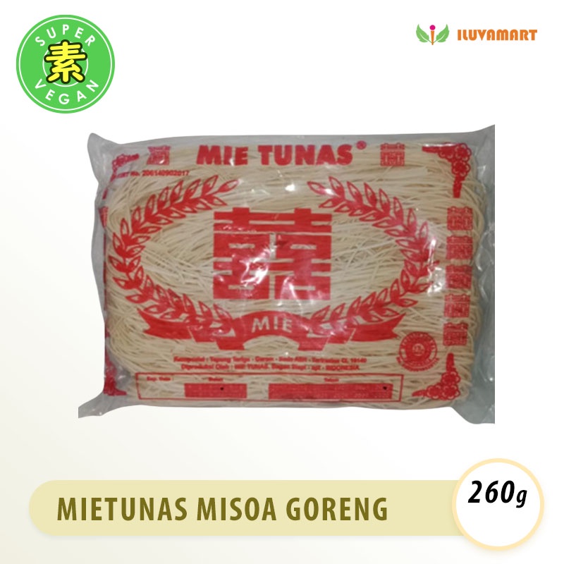 

Tunas Mie sua Tio Ciu 260g MISOA GORENG Bagan Mi Sua Soa / Misua Vegan