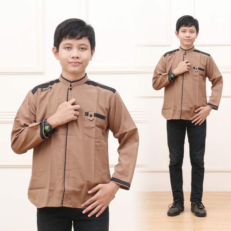 BAJU KOKO LENGAN PANJANG ANAK TANGGUNG MODEL TERBARU