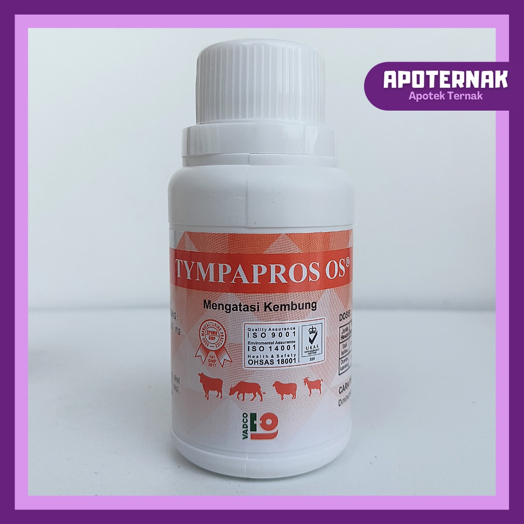 TYMPAPROS OS 100 ml | Obat Kembung Hewan besar dan kecil | Seperti Tympanol Sanbe | VADCO