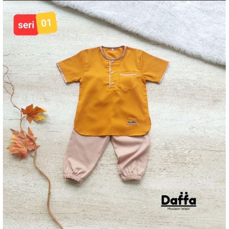 Stelan Baju Koko Anak Daffa usia 0-4 tahun