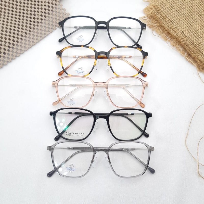 Termurah Bisa COD Kacamata Frame 6137 PAKET FRAME + LENSA PHOTOCROMIC l Kacamata lensa bluecromic anti radiasi photogray 6137 BLUERAY | Korean Vintage Fashion