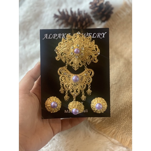 Set Bros Keong/ aksesoris bali/ alpaka bali