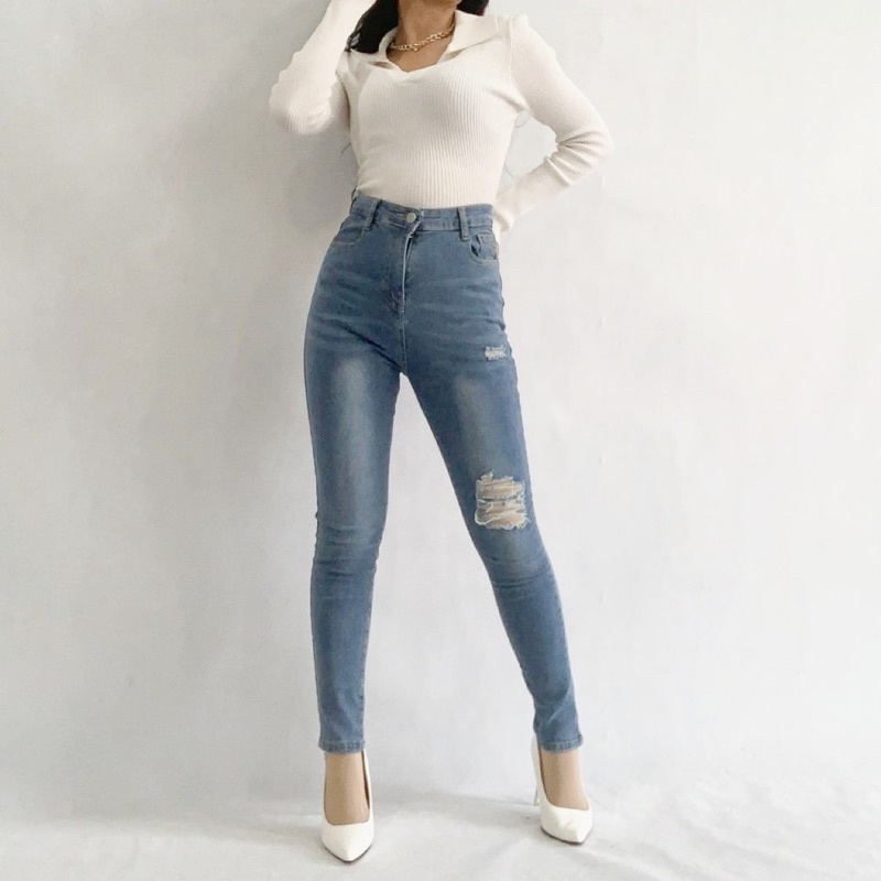 [LUXE.DLABEL]-E57 Jeans |Celana Jeans Highwaist Wanita Import Celana Panjang Jeans Highwaist Wanita Boyfriend Jeans Baggy Jeans Straight Jeans Wanita Murah Import Premium Korea