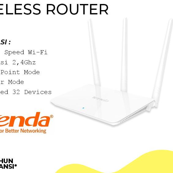 Router Tenda F3 N300 Antena 3 Tenda Router F3 Extender 300Mbps FH303