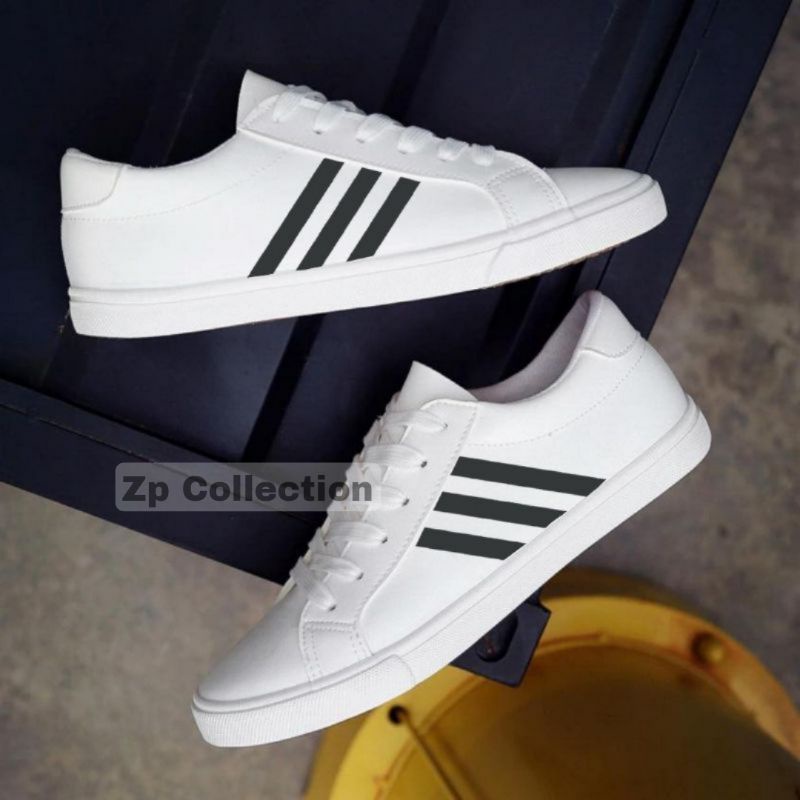 3.3  Sepatu Casual Pria Wanita Putih / White Sneakers Motif