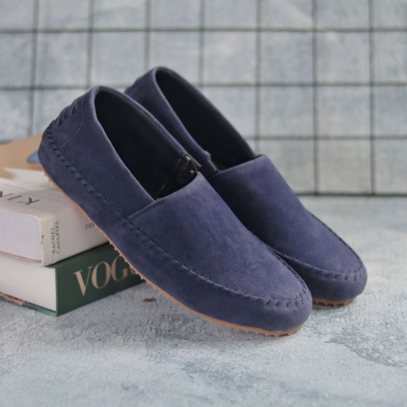 Sepatu Slip On Pria Santai Casual Formal Kulit Suede Sintetis Kerja Kuliah Kantor Kondangan Xshoesbdg.id x Siena