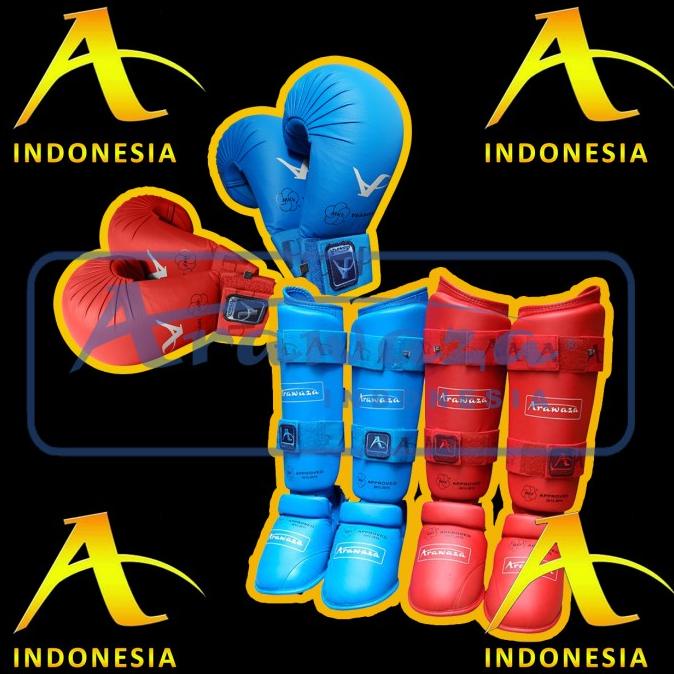 Paket Perlengkapan Arawaza WKF APPROVED (HAND + FOOT/SHIN)