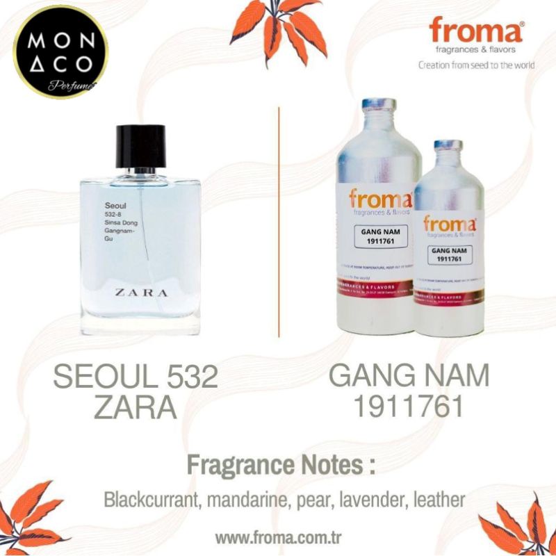 BIBIT PARFUM ZARRA SOUL GANGNAM BY FROMA - ASLI 100%