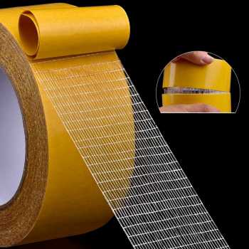 GS7i Yx Lakban Super Strong Grid Fiber Tape 25mm 20 Meter Sq20m Transparent Ori-YA