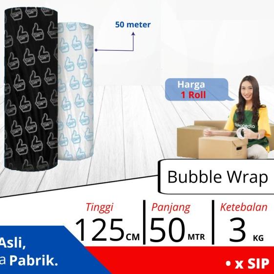 

Bubble wrap Hitam Putih 3kg Plastik Bubblewrap 1 Roll - Hitam, 2.4 KG
