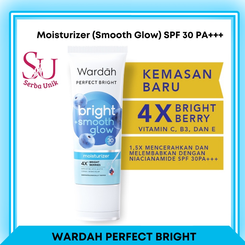 Wardah Perfect Bright Moisturizer Bright Smooth Glow SPF 30 PA+++ 20ml | Bright Oil Control | Bright Night Glow