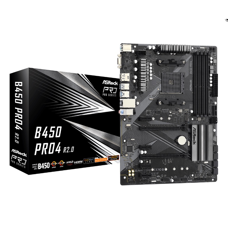 Motherboard ASROCK B450 PRO4 AMD AM4 SOCKET DDR4