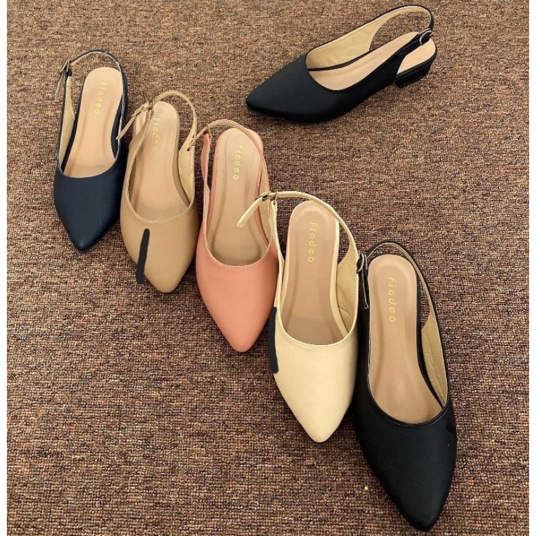 SEPATU HAK TAHU WANITA TALI BELAKANG ORIGINAL FLADEO