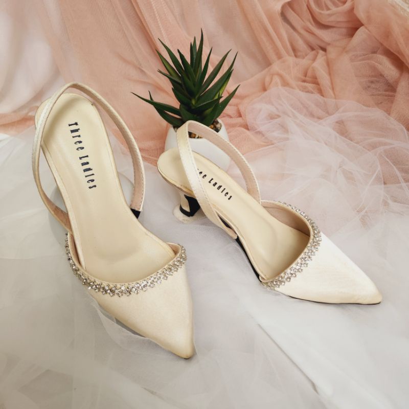 Oshea heels 4 cm | Sendal tali wanita | Sendal wedding by Three Ladies