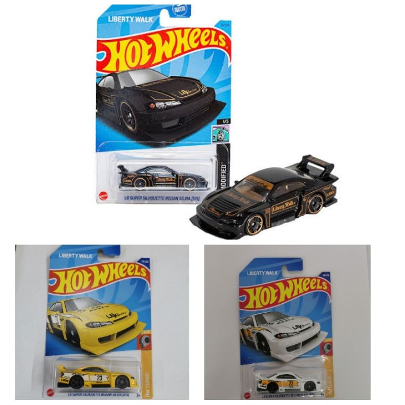 Hot Wheels LB Super Silhouette Nissan Silvia (S15) LBWK S15 Liberty Walk Putih Kuning Hitam Yellow GOLD EMAS White Black F23 HW Hotwheels Mobil Mainan Anak