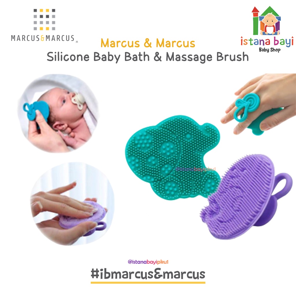 MARCUS-MARCUS Silicone Baby Bath &amp; Massage Brush/ Sisir Keramas Silicone