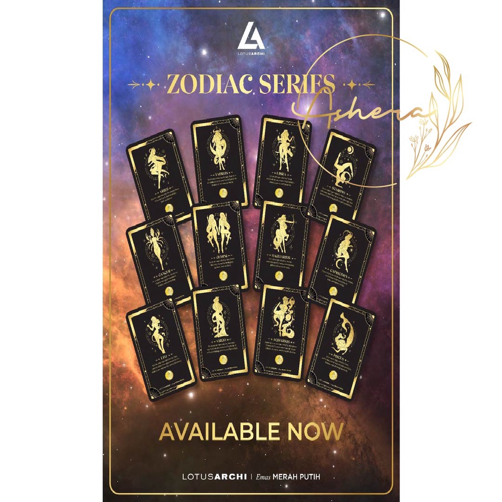 AsheraGold Lotus Archi Zodiac Series Logam Mulia LM LA