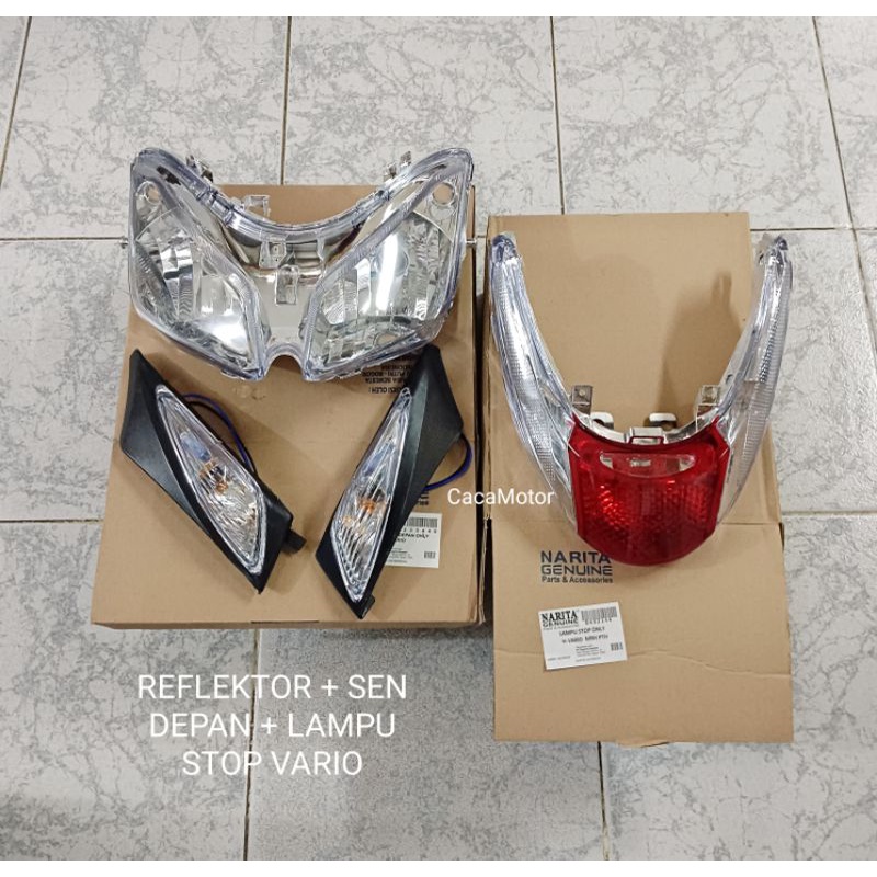REFLEKTOR  + SEN DEPAN + LAMPU STOP VARIO 110 CW KARBU ( 1 SET )