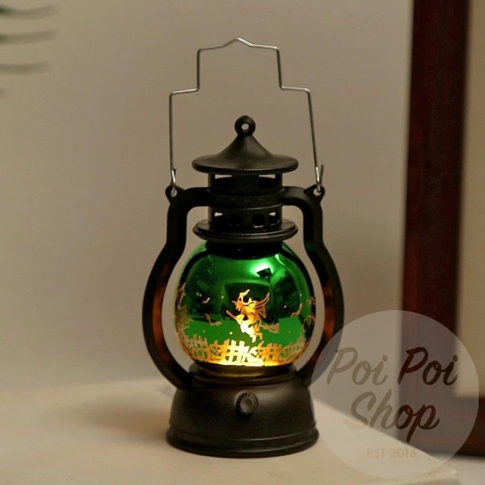 

Lampu Lentera Halloween LED Glossy Lamp Hiasan Dekorasi Pesta - Hijau