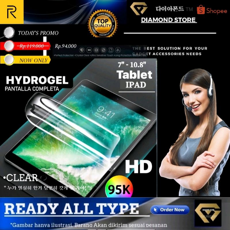 REALME ANTI GORES HYDROGEL PAD TABLET PC 10.8 PAD 10.4 PAD MINI 8.4