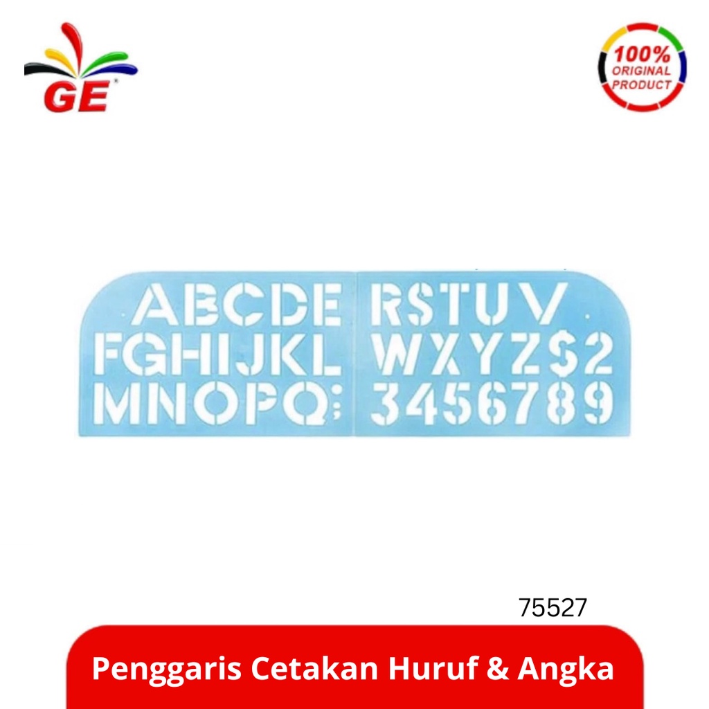 

GE - Penggaris Cetakan Huruf & Angka 75527