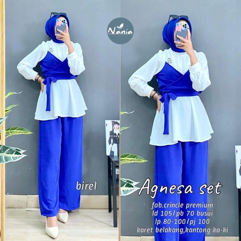 Fashion MUSLIM, baju wanita, baju stelan wanita, setelan, stelan, Baju stelan, fashion wanita, one set. Agnesa Set