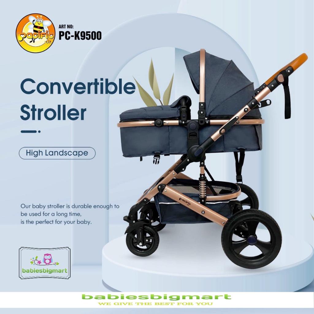 Stroller Pacific PC K 9500 Newborn Kereta Dorong Bayi Anak Hadap Depan Dan Belakang