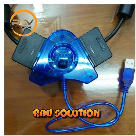 Converter  stik ps2 ke pc ps3 usb/ konverter biru usb STIK PS2 KE PS3  - RAV SOLUTION