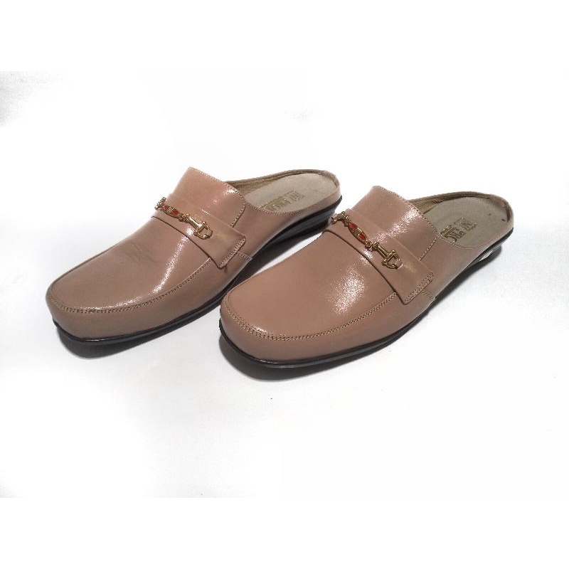 Sepatu sandal prohana slop wanita kulit sapi asli