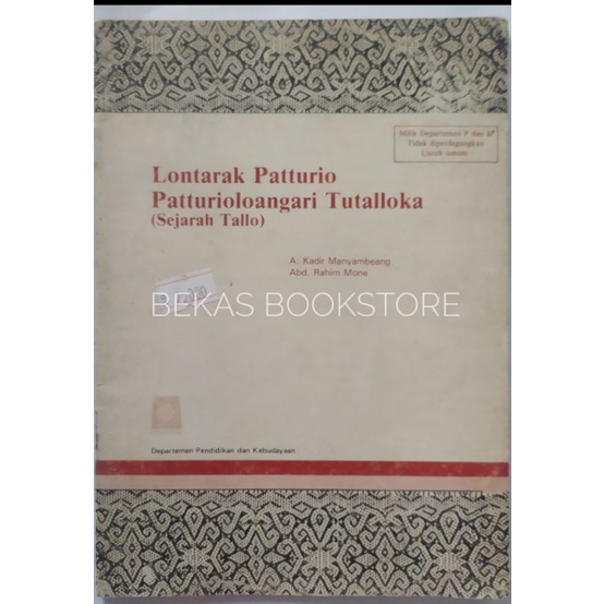 Sejarah Tallo Lontarak Patturio Patturioloangari