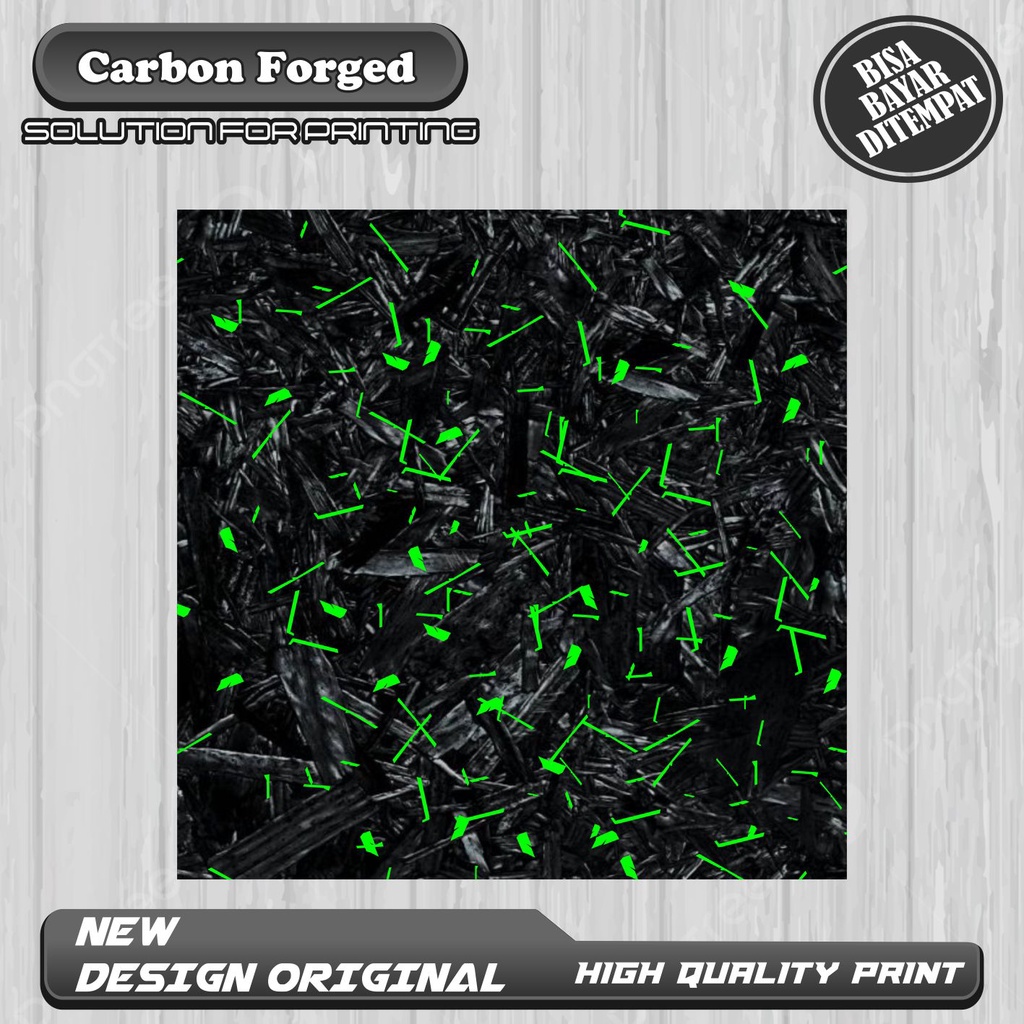 STICKER MOTIF CARBON FORGED VARIASI STICKER