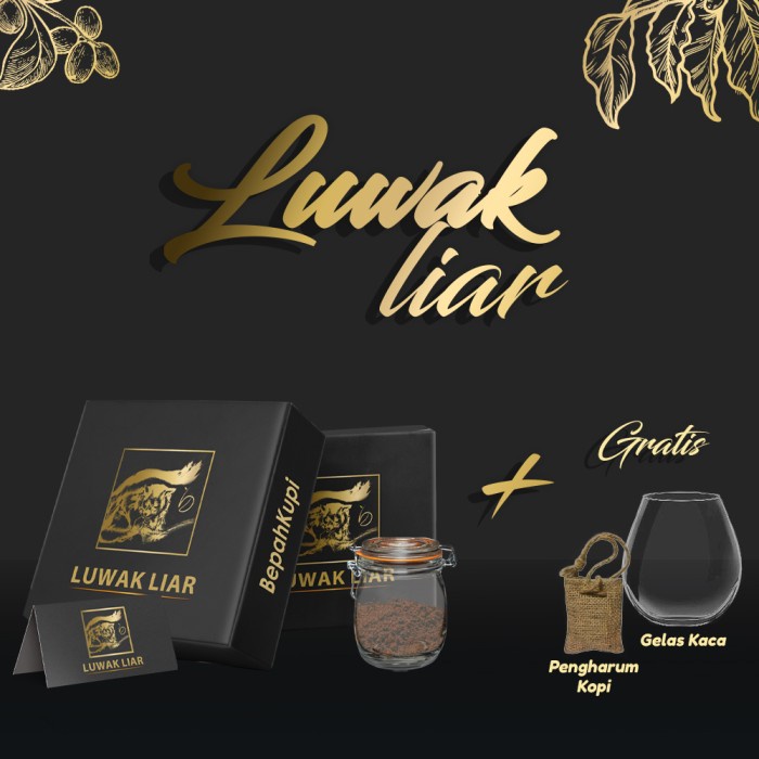 

NEW Kopi Luwak Liar 50 Gr Bepahkupi || GRATIS Gelas Kaca & Pengharum Kopi - Biji