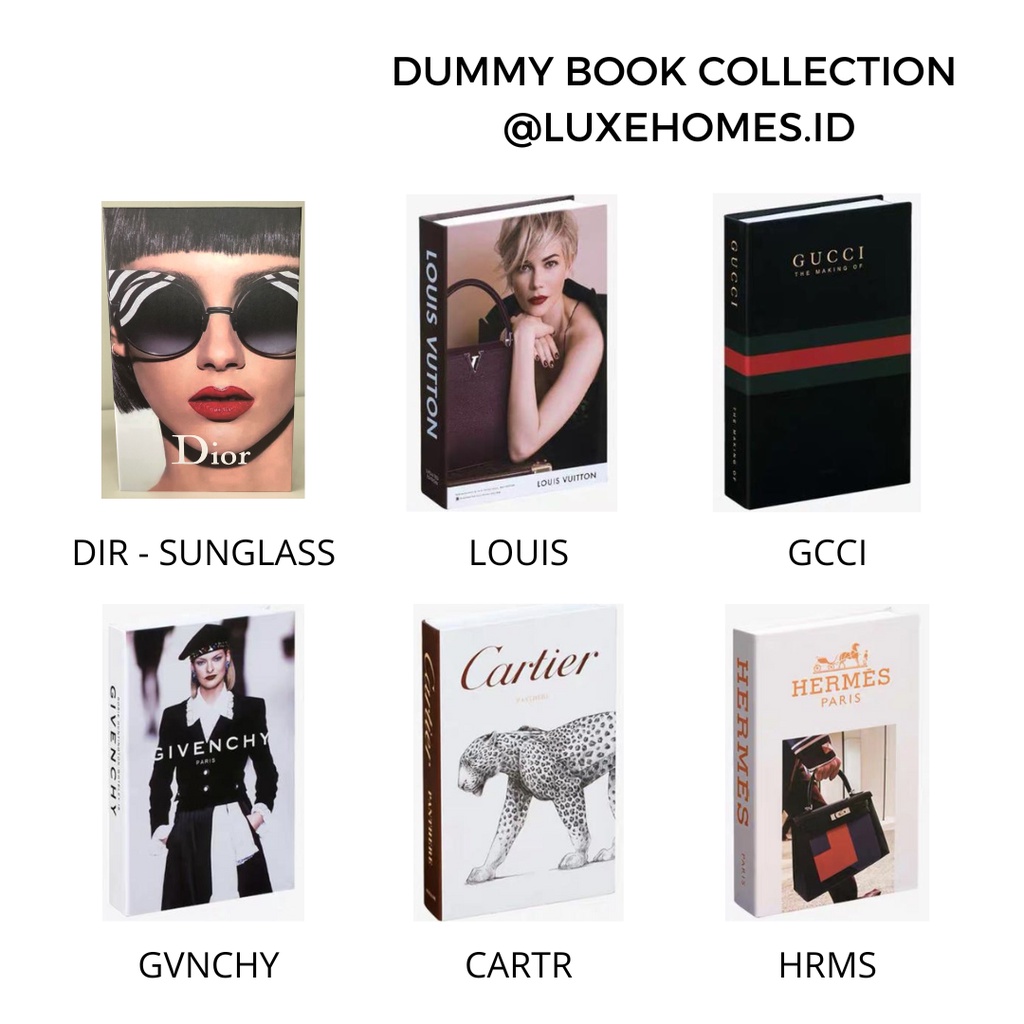 Luxury Dummy Book / Buku Pajangan Aesthetic / Hiasan Buku Palsu / Dekorasi Properti Foto