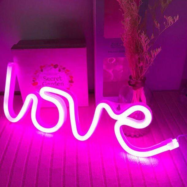 Lampu - Love Led Neon Strip Neon Tulisan Lampu Kabel Tahan - Sign Usb