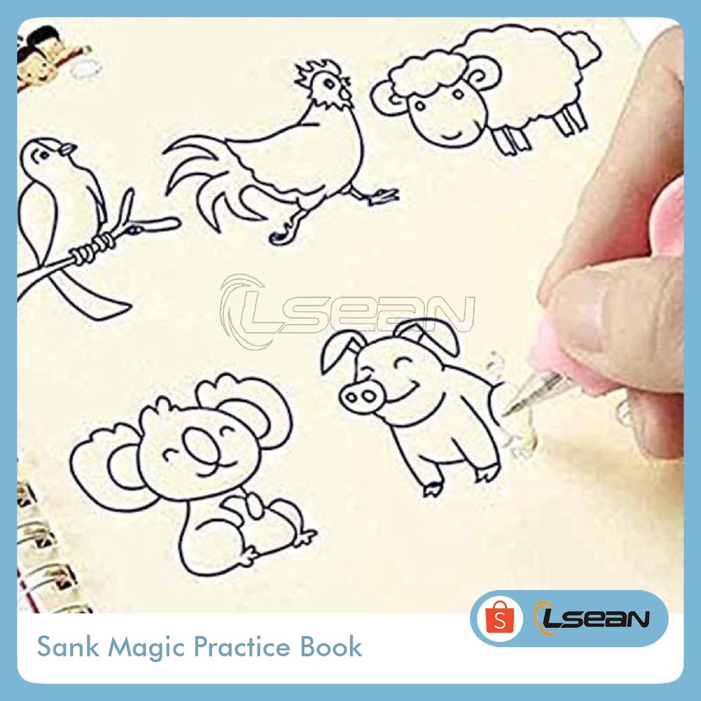 SANK Magic Practice Copybook | Buku Tulis Belajar Latihan Menulis Menggambar Anak