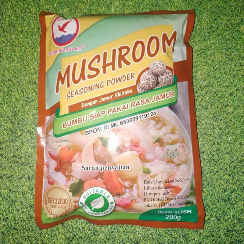 

Herring Brand Mushroom Seasoning Powder / Kaldu Jamur Shitake 200gr / Bumbu Jamur Vegetarian