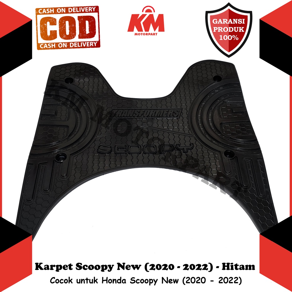 Karpet Scoopy 2020 2021 2022 New Keset Pijakan Kaki Honda Bordes Bahan Karet Variasi