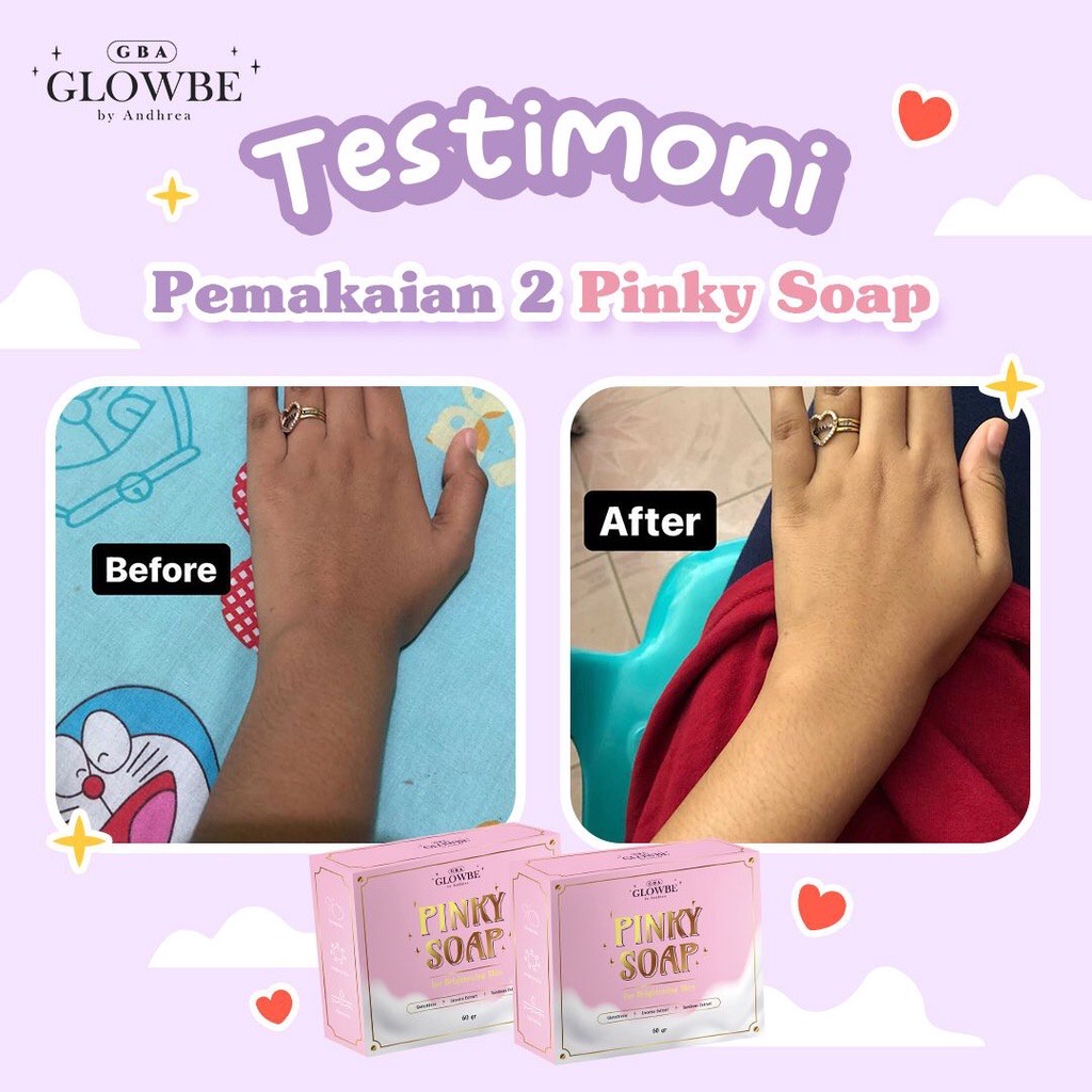￼READY!! Glowbe Pinky Soap For Brightening Skin glowbe by andhrea / Sabun Mencerahkan Kulit Glowbe