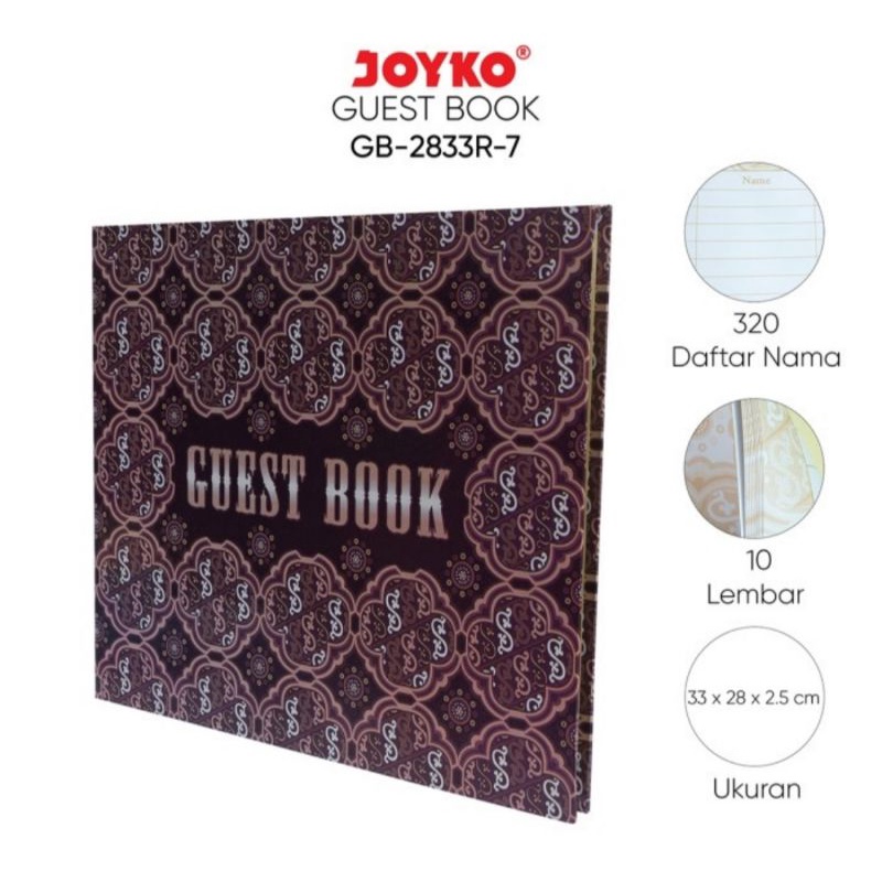 

Buku Tamu Batik Besar Joy Art GB-2833-R5 Guest Book Batik