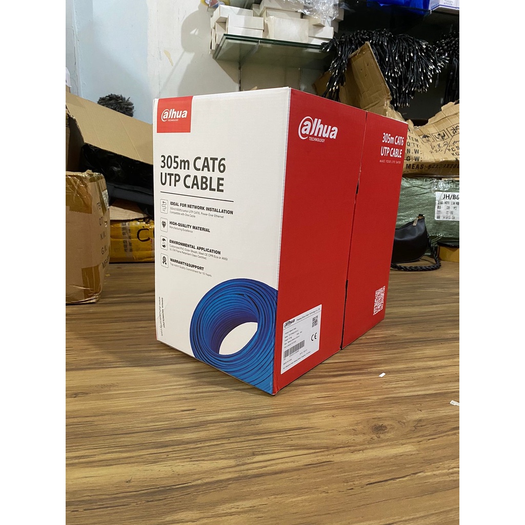 Kabel DAHUA CAT6 LAN Data UTP IP CAT 6 DH-PFM922I-6UN-CN 305M Blue Color