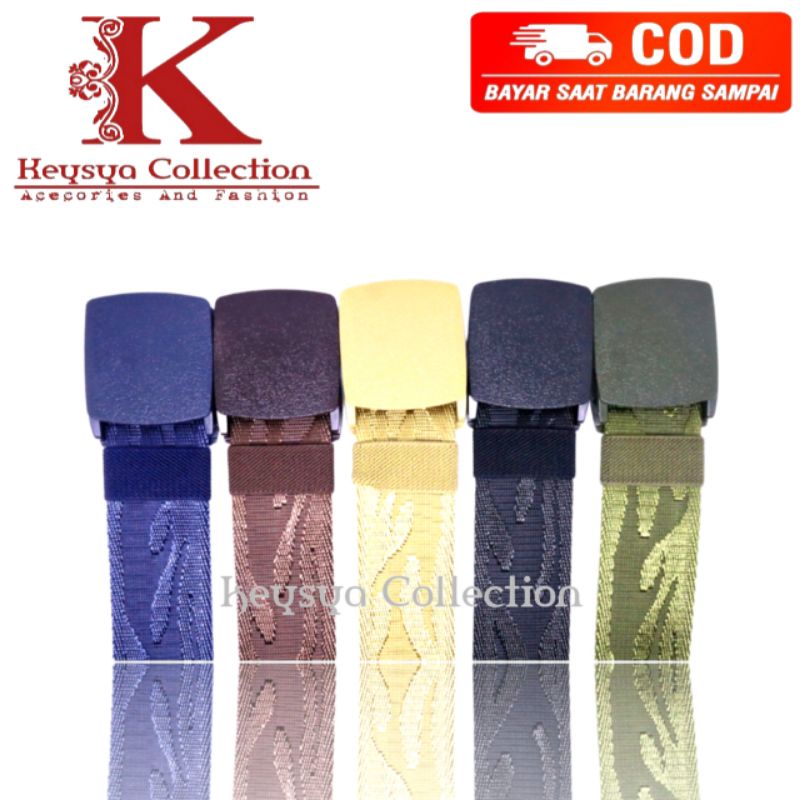 ikat pinggang pria kanvas nylon sabuk pria metal anti detector