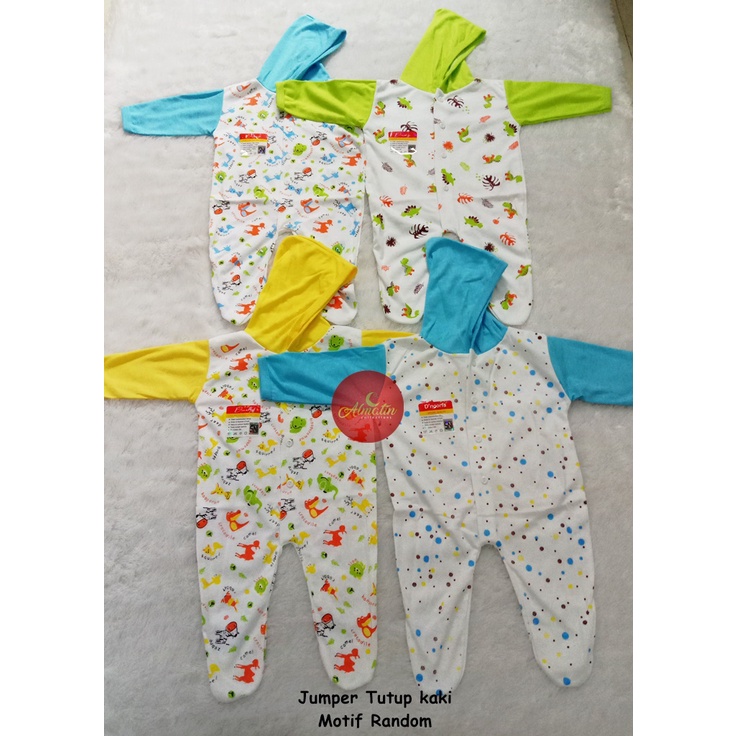 Jumper bayi kaki tertutup motif dan warna random murah dan berkualitas merk dnoorfa