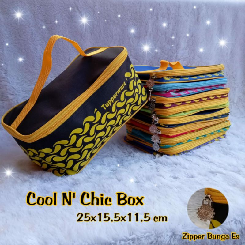 CNC Box Tas bekal Tupperware ( Zipper bunga es )