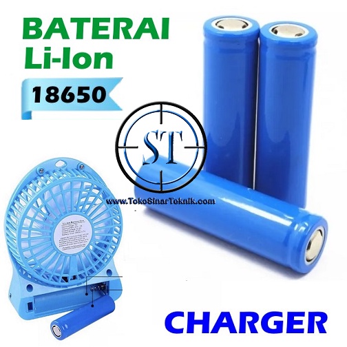 Battery Baterai Charger 18650 3.7V 1500mAh Lithium Li-Ion Rechargeable