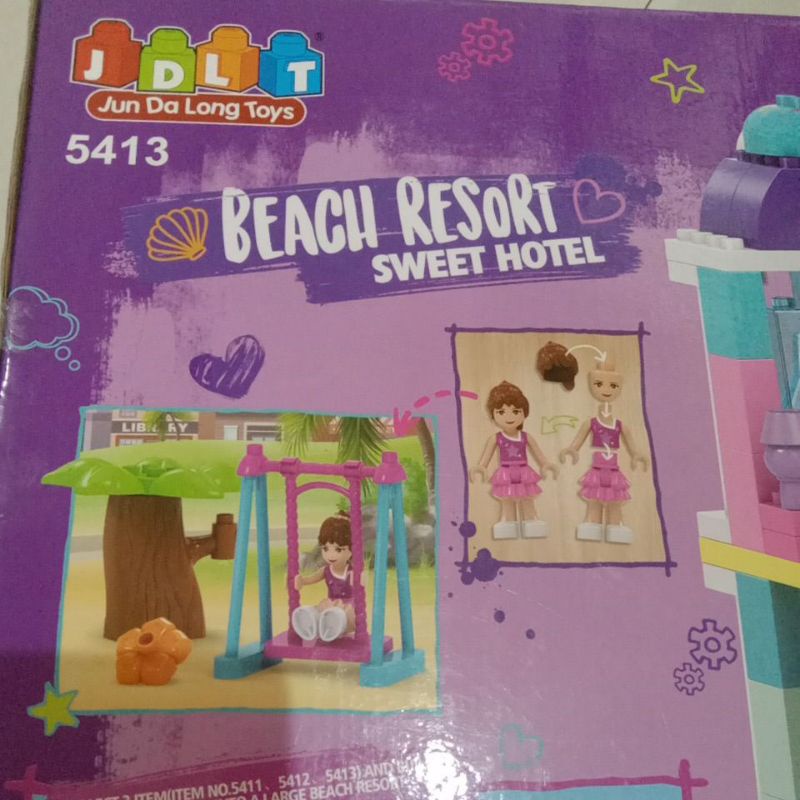 Mainan anak Bricks Kingdom Beach Resort sweet hotel